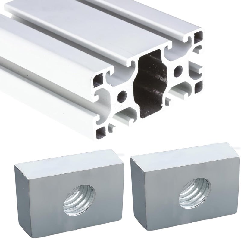 Briny River 15Pcs M8 T-Slot Nut 23x15x6 mm Galvanized Steel Rhombus Threaded Plate Angle 30° for Connecting Aluminum Profiles with T-Slots - Image 2